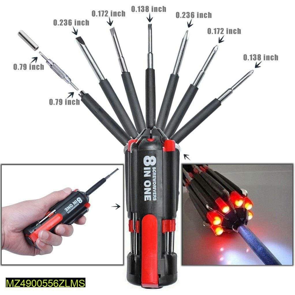 Multifunctional 8in1 Screw Driver