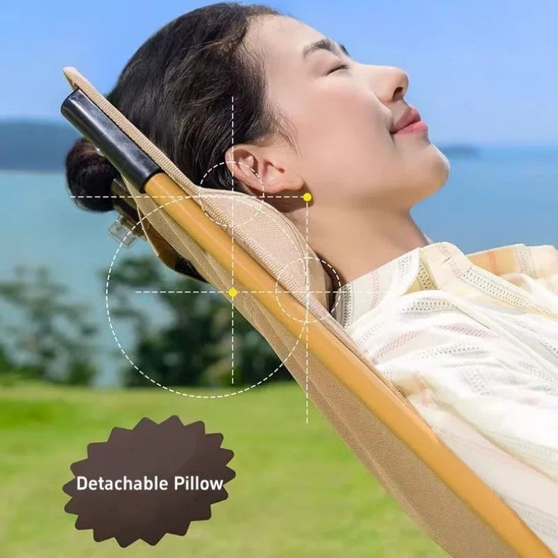 Portable Folding Outdoor Camping Beach Chair with Adjustable Angle for Easy Transport