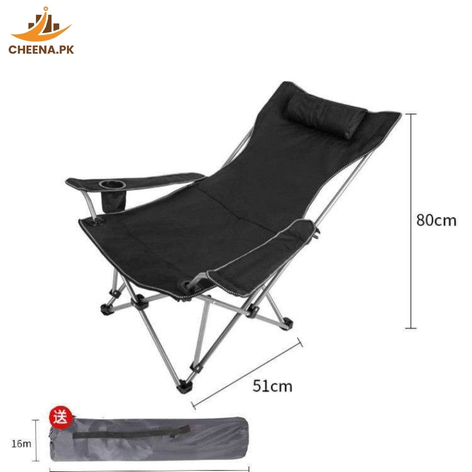 Portable Folding Outdoor Camping Beach Chair with Adjustable Angle for Easy Transport