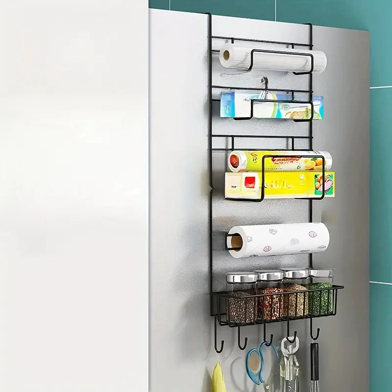 Multi-Layer Hanging Storage Refrigerator Side Rack