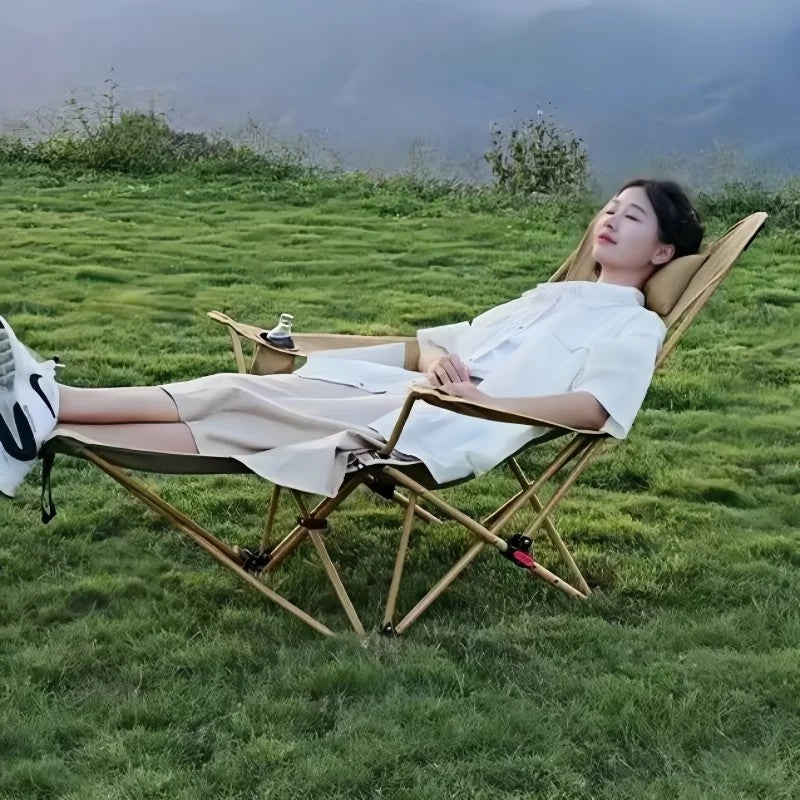 Portable Folding Outdoor Camping Beach Chair with Adjustable Angle for Easy Transport