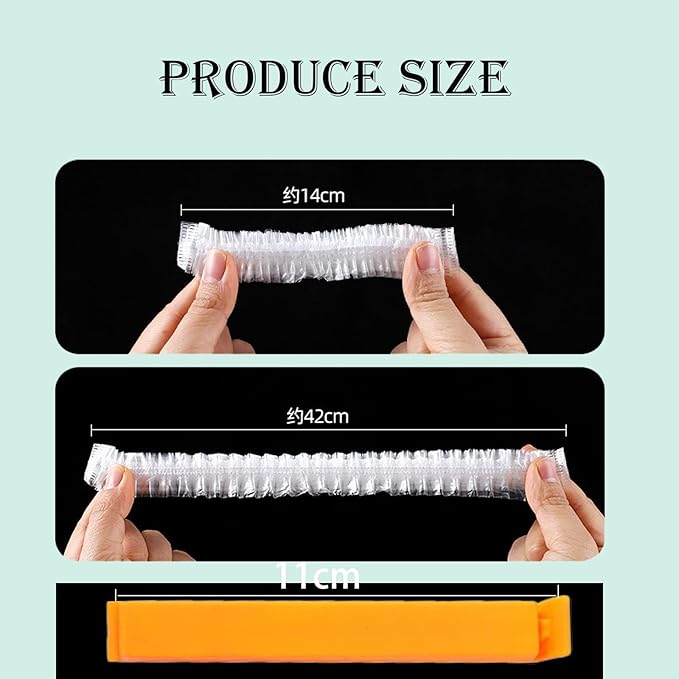 Reusable Food Preserving Fresh Keeping Elastic Covers (100 Pcs bag)
