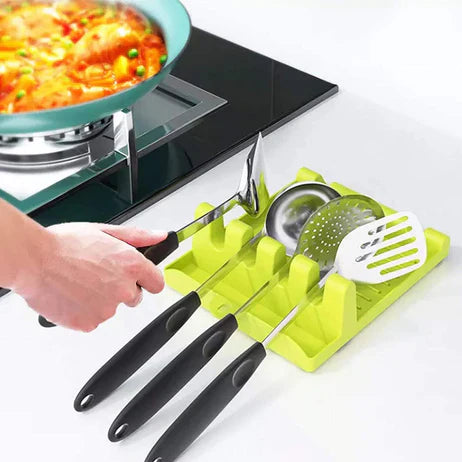 Non-Slip Spoon and Lid Rest Kitchen Utensils Organizer