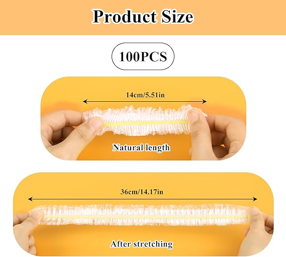 Reusable Food Preserving Fresh Keeping Elastic Covers (100 Pcs bag)