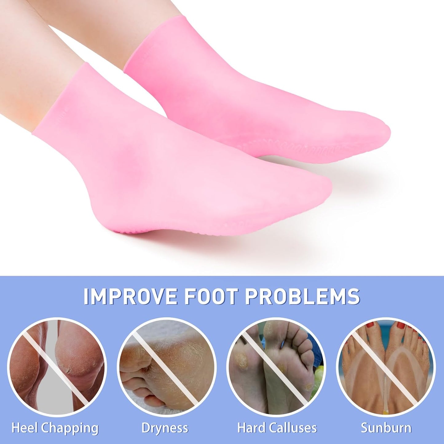 Silicone Moisturizing Soft Gel Socks