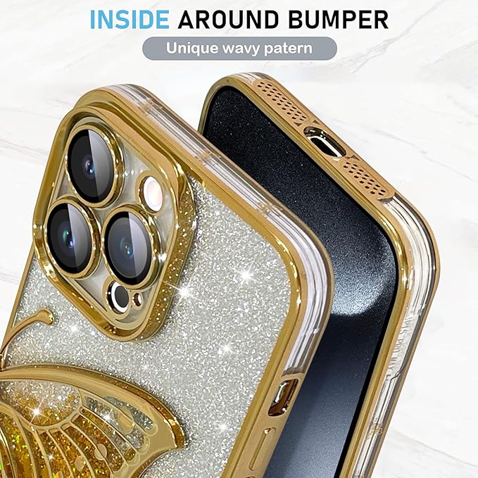 Iphone Flash Butterfly Glitter Mobile Cases