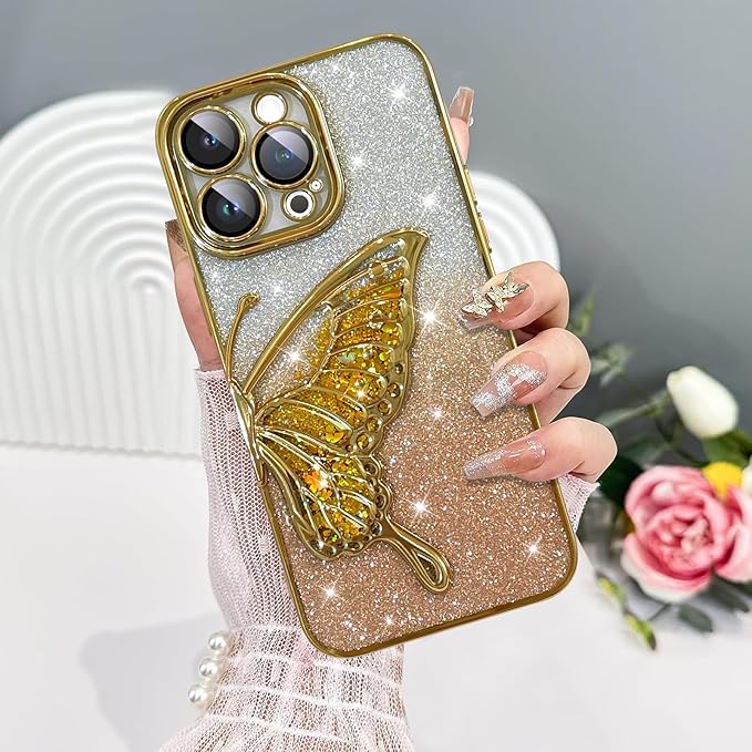 Iphone Flash Butterfly Glitter Mobile Cases