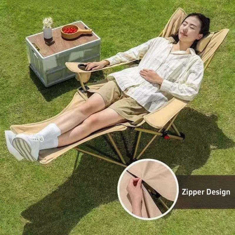 Portable Folding Outdoor Camping Beach Chair with Adjustable Angle for Easy Transport