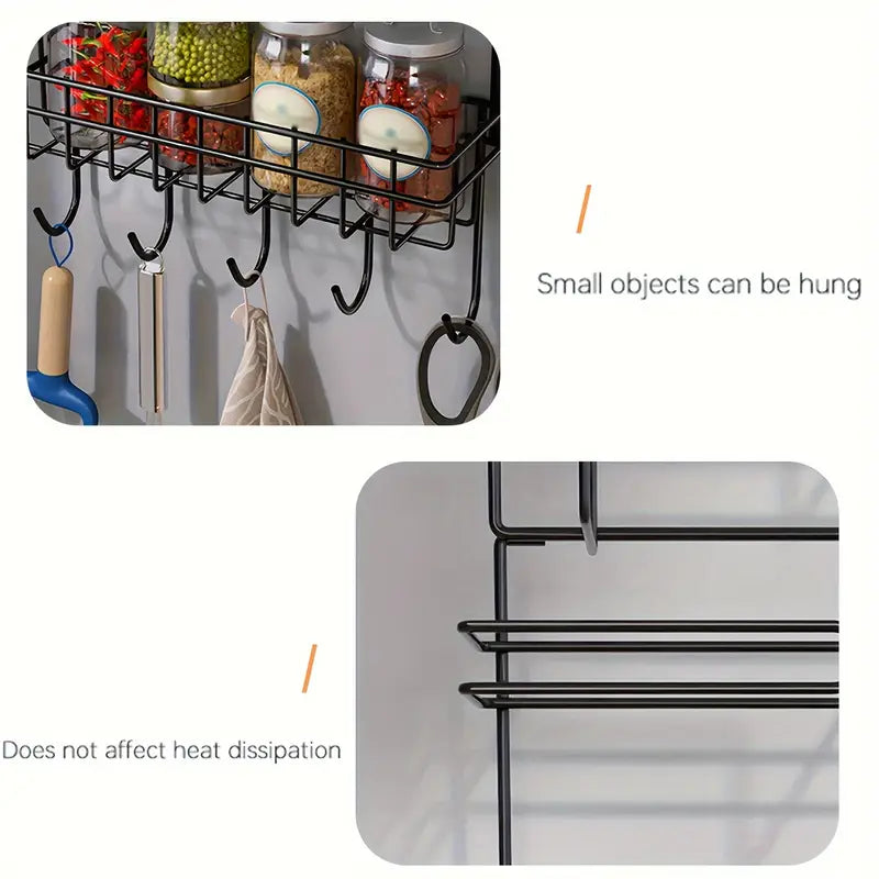 Multi-Layer Hanging Storage Refrigerator Side Rack