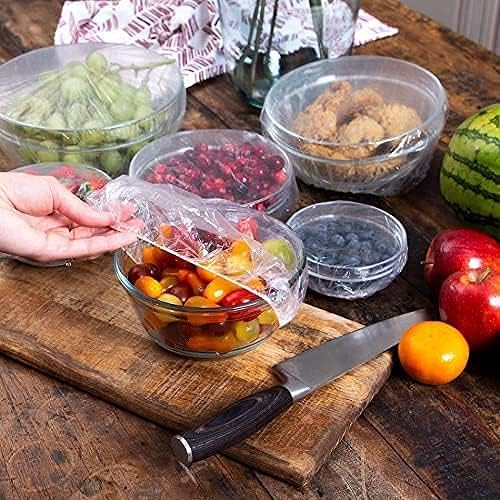 Reusable Food Preserving Fresh Keeping Elastic Covers (100 Pcs bag)
