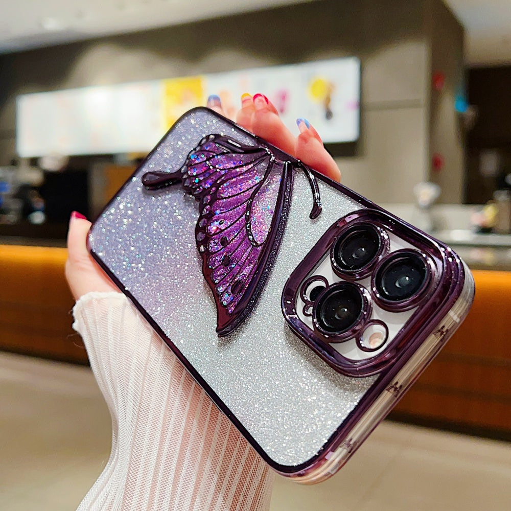 Iphone Flash Butterfly Glitter Mobile Cases