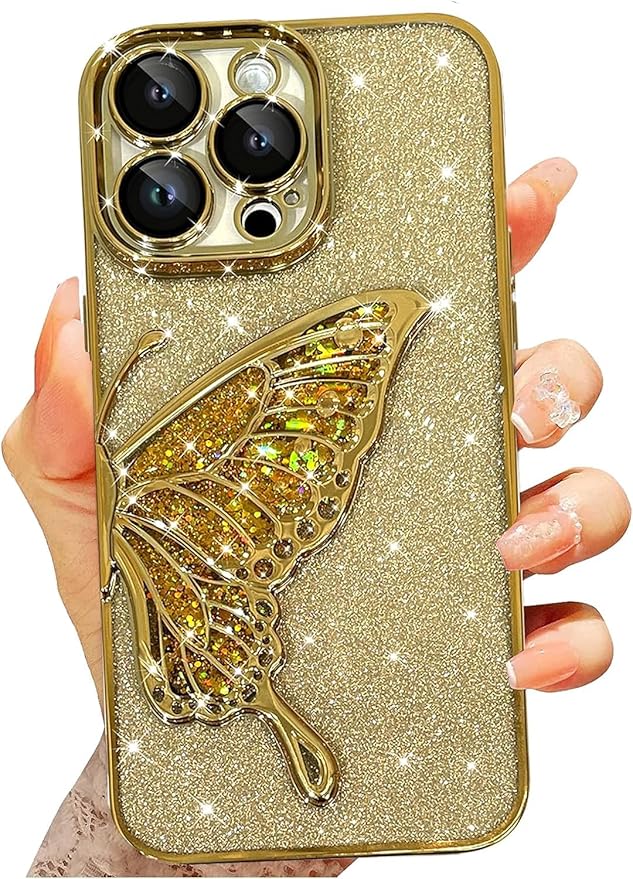 Iphone Flash Butterfly Glitter Mobile Cases
