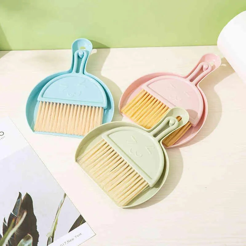 Mini Broom With Dust Pan and Hanging Holder
