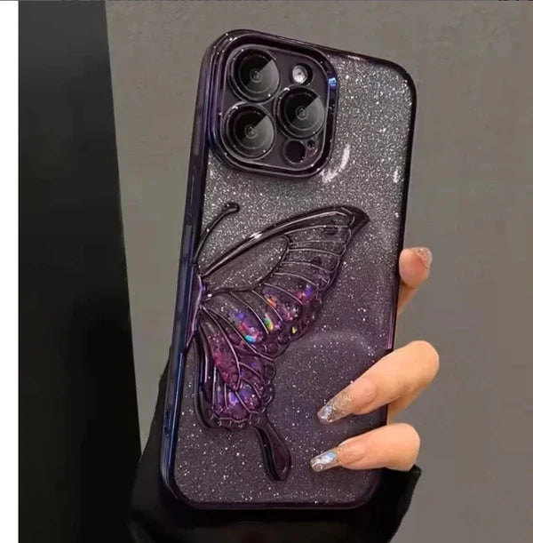 Iphone Flash Butterfly Glitter Mobile Cases