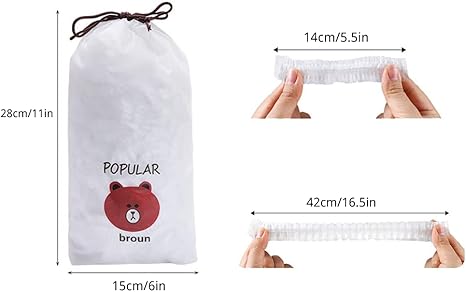 Reusable Food Preserving Fresh Keeping Elastic Covers (100 Pcs bag)