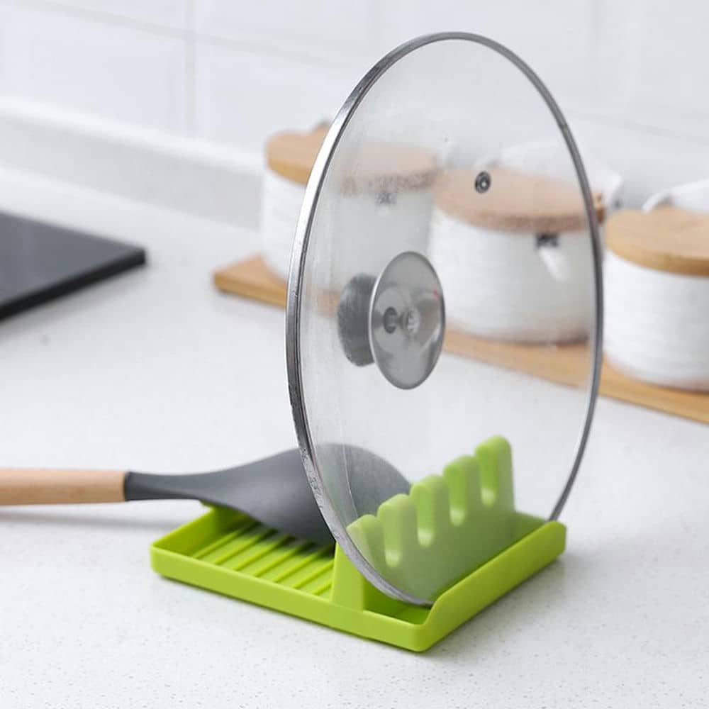 Non-Slip Spoon and Lid Rest Kitchen Utensils Organizer