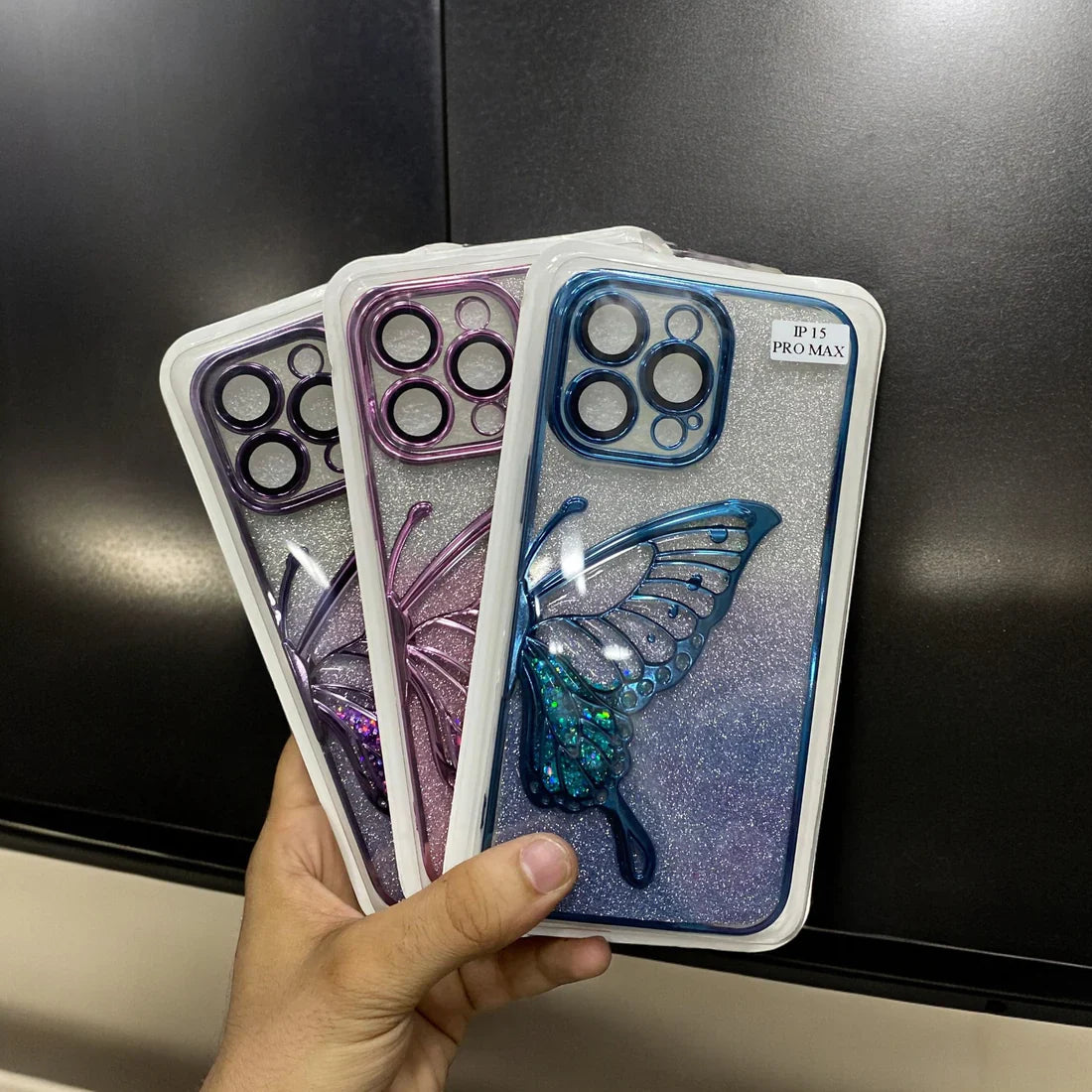 Iphone Flash Butterfly Glitter Mobile Cases
