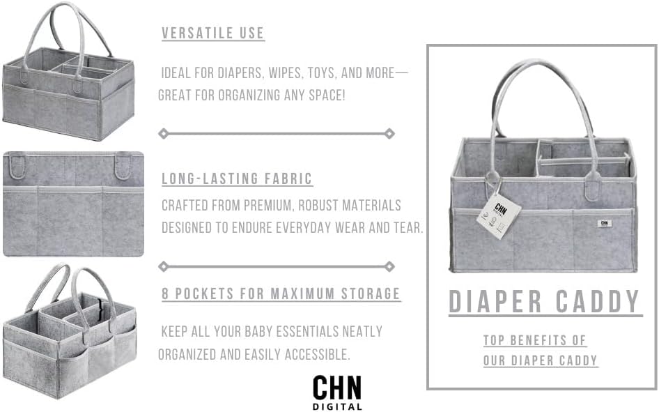 Foldable Baby Diaper Caddy Organizer