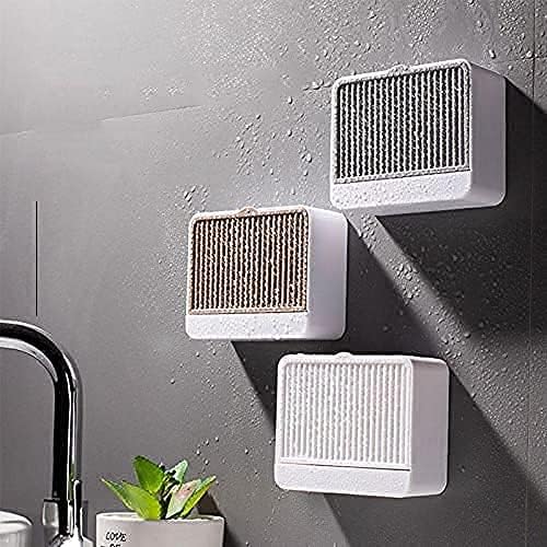 Wall Mounted Soap Dish Tray Holder with Lid Cover