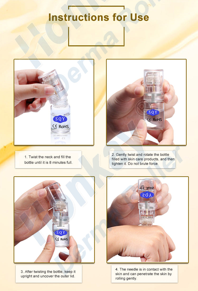 Advanced Micro-Needle Derma Roller with Integrated Bottle for Skin Rejuvenation