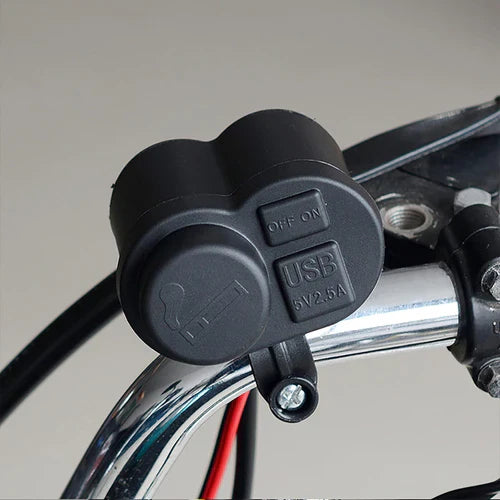 Motorcycle USB Charger Socket & Lighter