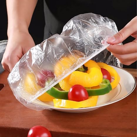 Reusable Food Preserving Fresh Keeping Elastic Covers (100 Pcs bag)