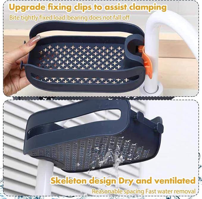 Multipurpose Faucet Sink Mounted Storage Basket