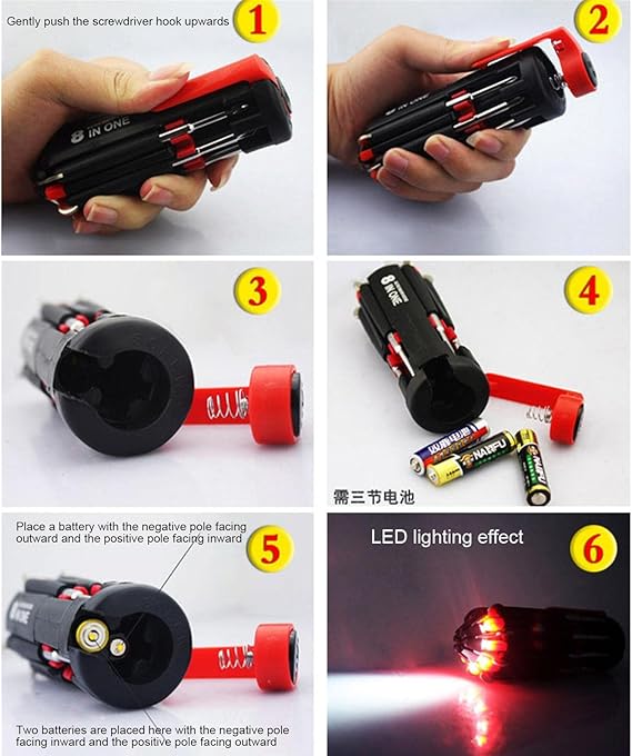 Multifunctional 8in1 Screw Driver
