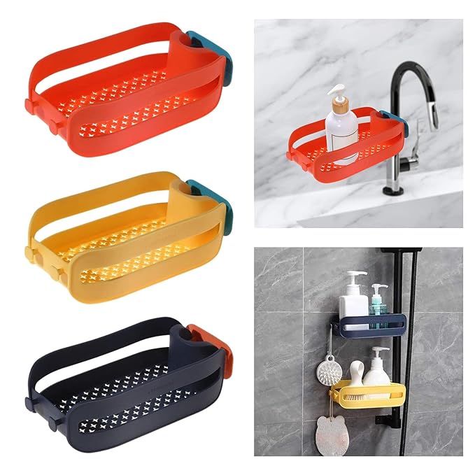 Multipurpose Faucet Sink Mounted Storage Basket