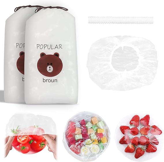 Reusable Food Preserving Fresh Keeping Elastic Covers (100 Pcs bag)