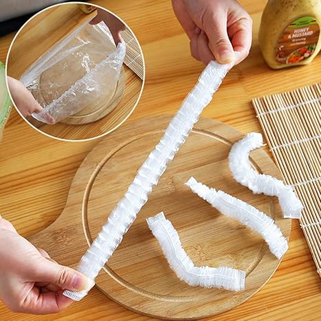 Reusable Food Preserving Fresh Keeping Elastic Covers (100 Pcs bag)