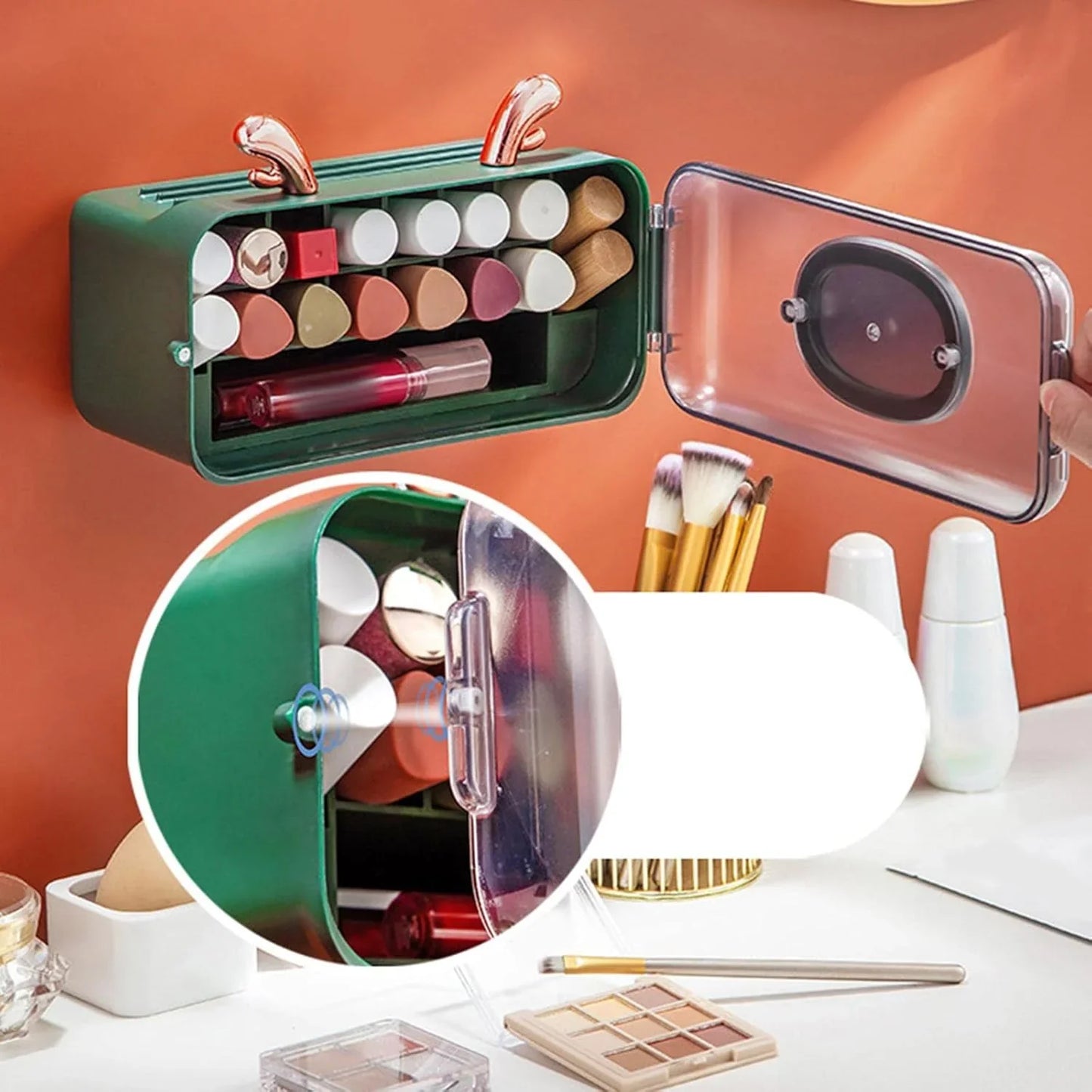 Wall-Mounted Cosmetic Organizer