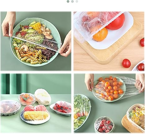 Reusable Food Preserving Fresh Keeping Elastic Covers (100 Pcs bag)