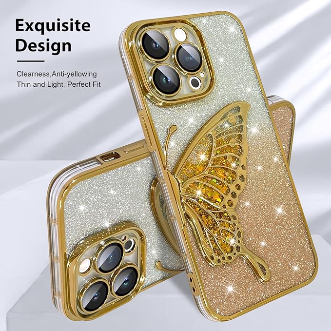 Iphone Flash Butterfly Glitter Mobile Cases