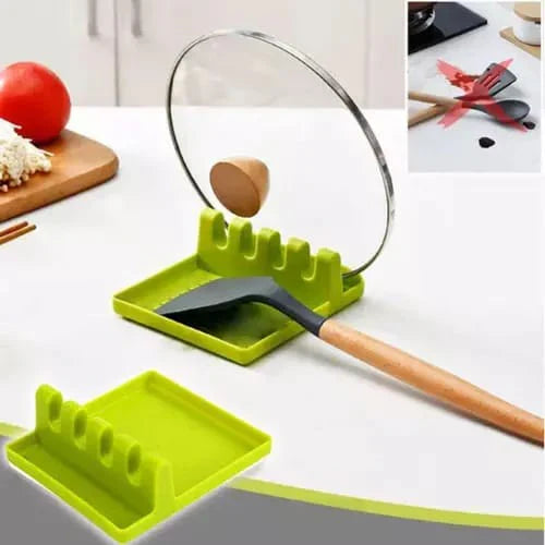 Non-Slip Spoon and Lid Rest Kitchen Utensils Organizer