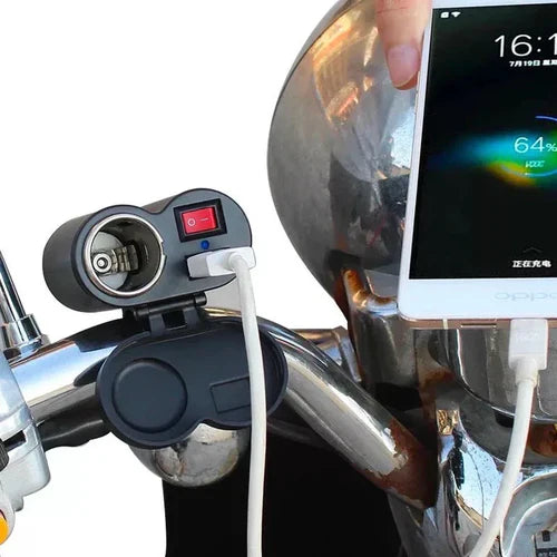 Motorcycle USB Charger Socket & Lighter