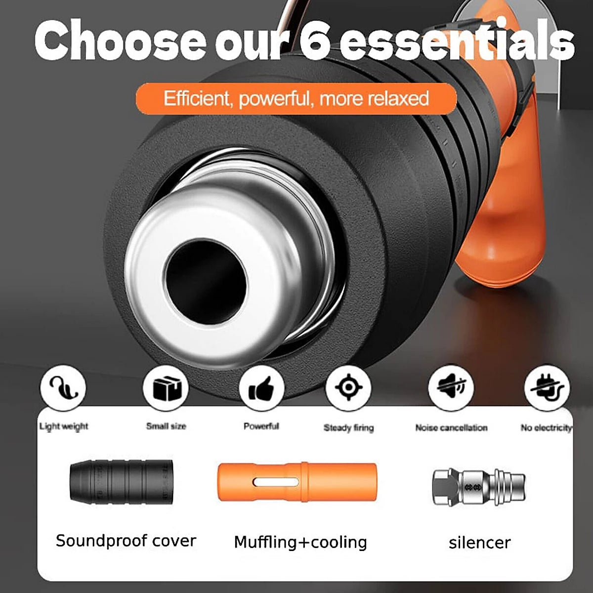 Heavy-Duty Concrete Nail Gun Kit with 10 Free Nails