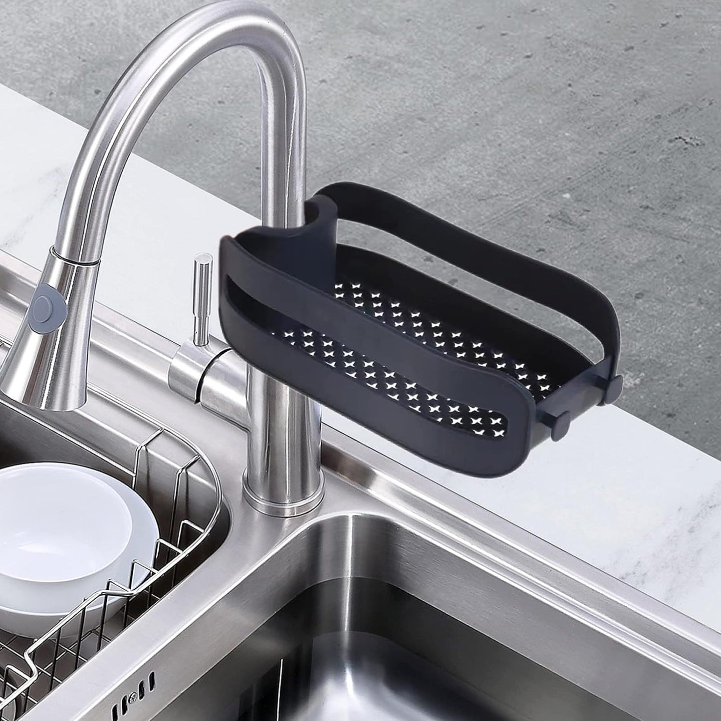 Multipurpose Faucet Sink Mounted Storage Basket