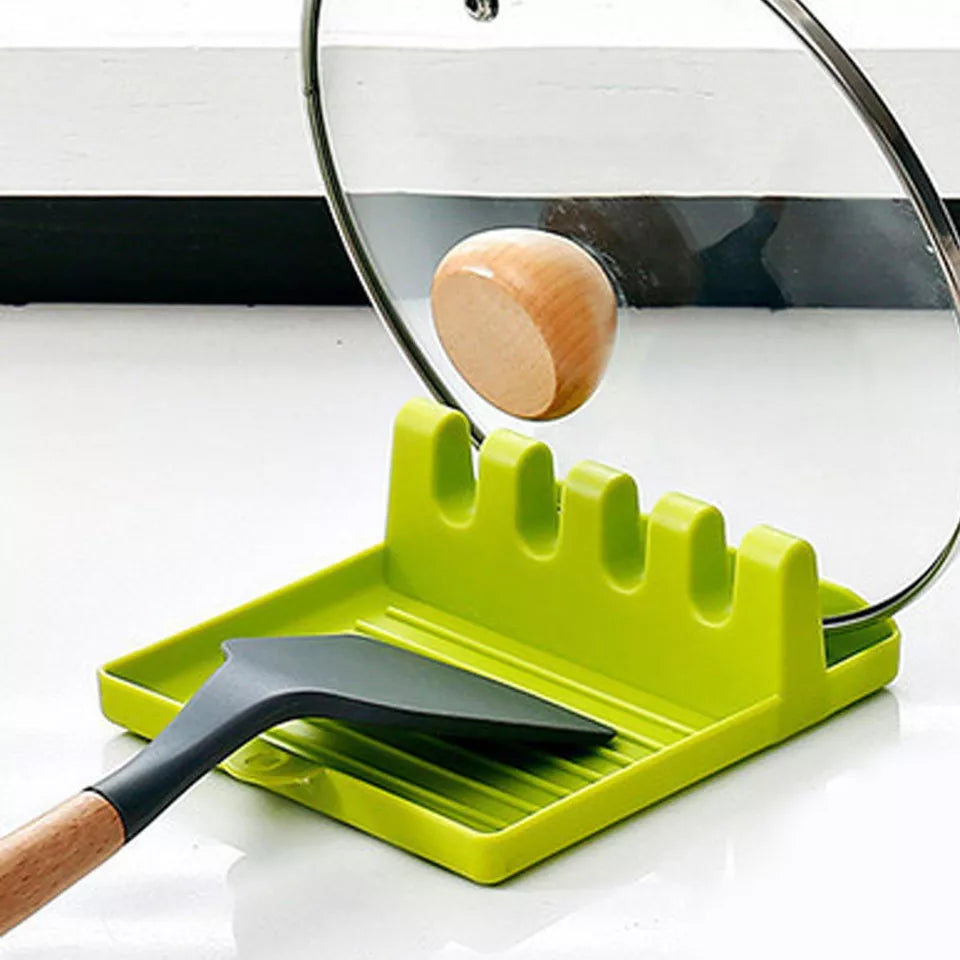 Non-Slip Spoon and Lid Rest Kitchen Utensils Organizer
